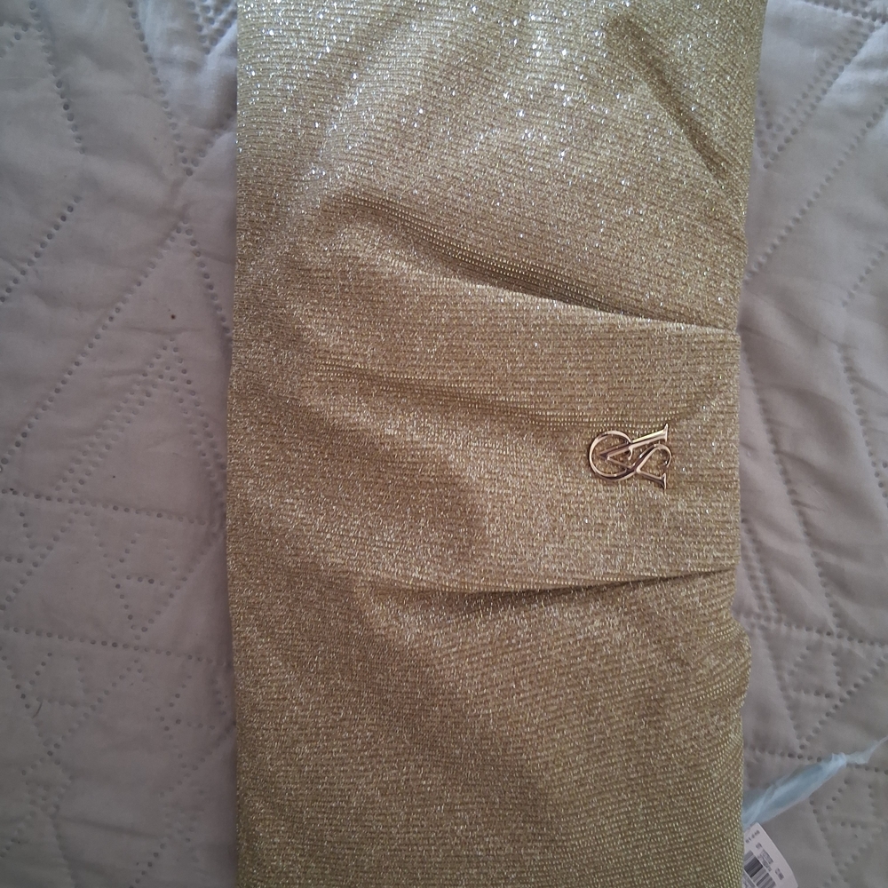 Victoria's Secret Gold Cosmetic Bag